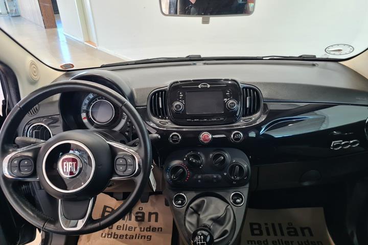 Sort Fiat 500 fra 2018