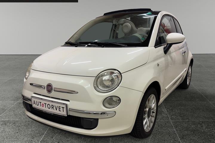 Hvid Fiat 500C fra 2011