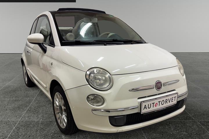 Hvid Fiat 500C fra 2011