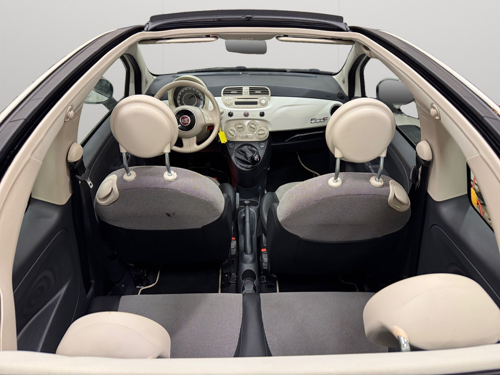 Hvid Fiat 500C fra 2011