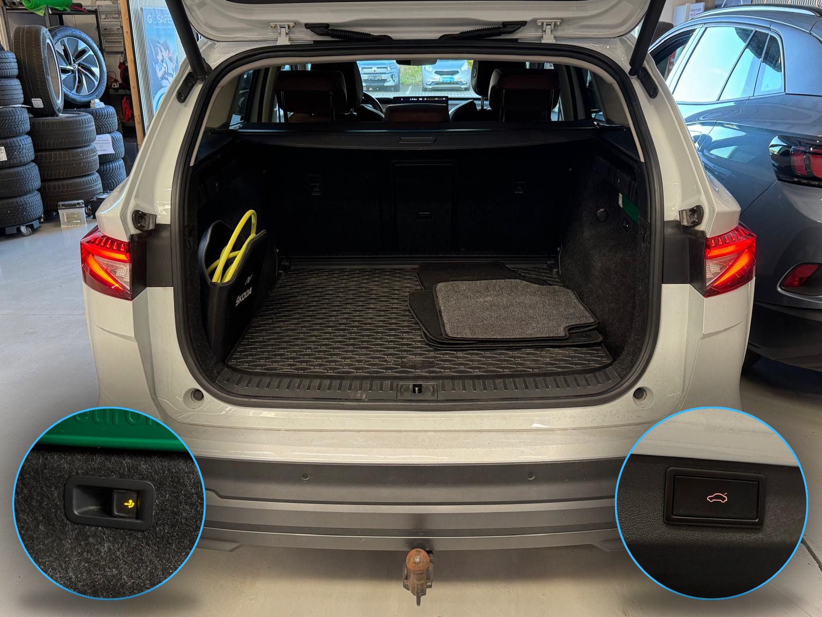 Hvid Skoda Enyaq fra 2021