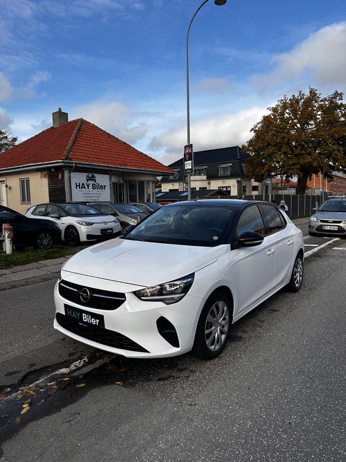 Hvid Opel Corsa fra 2021