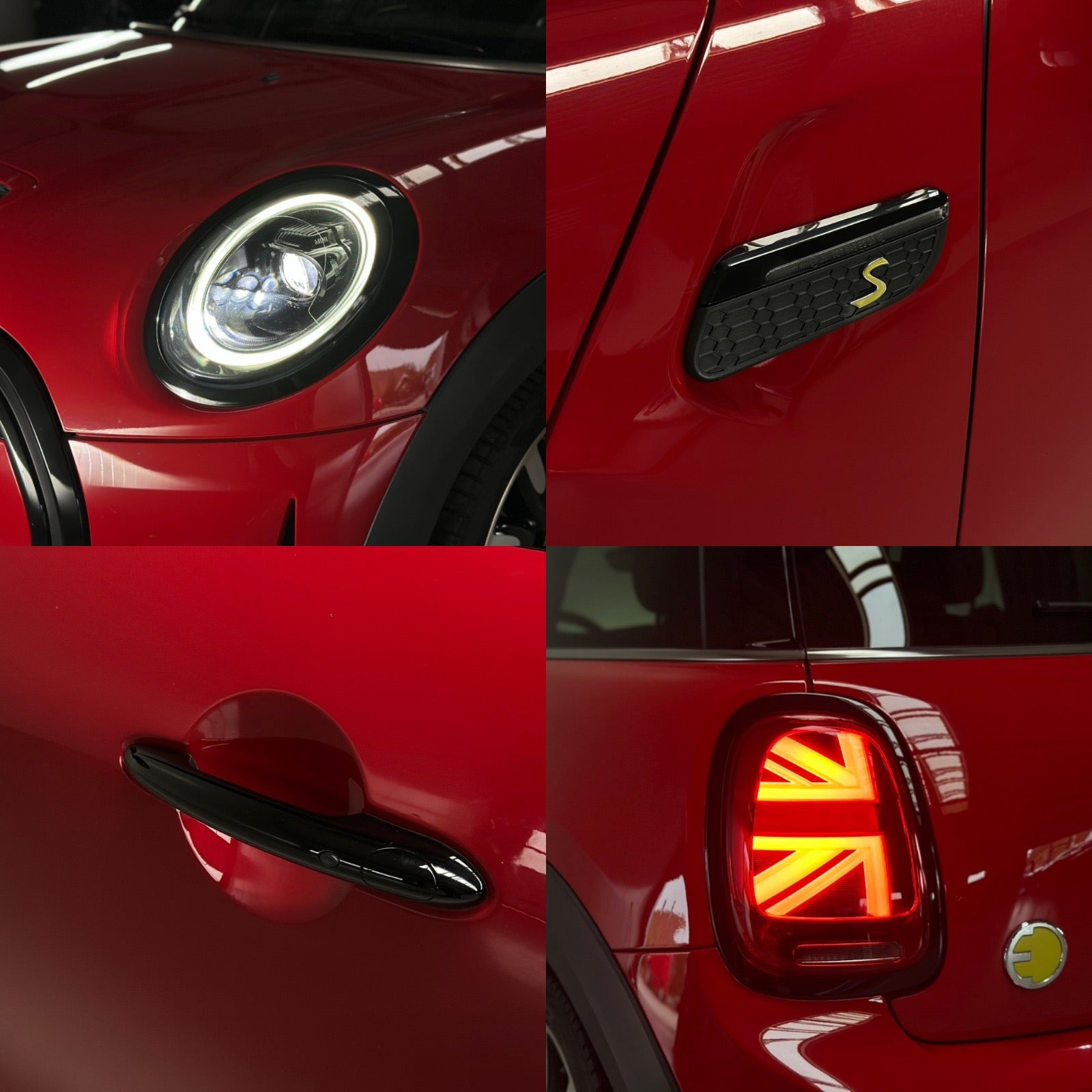 Rød Mini Cooper SE fra 2021
