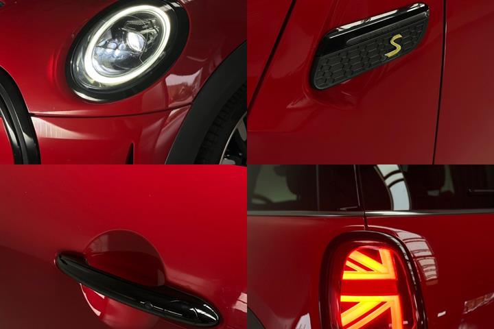 Rød Mini Cooper SE fra 2021