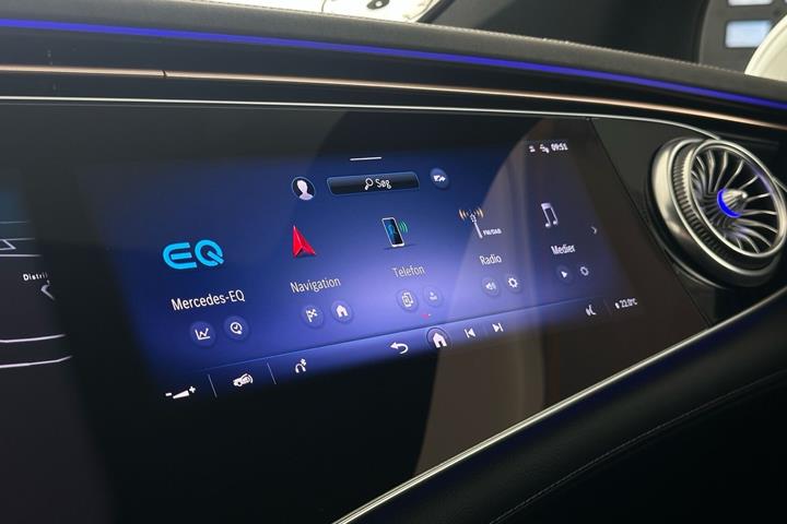Hvid Mercedes EQS580 fra 2022