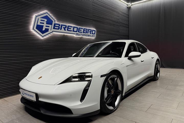 Gul Porsche Taycan 4S fra 2020