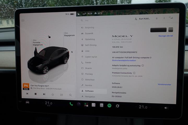 Sort Tesla Model Y fra 2023