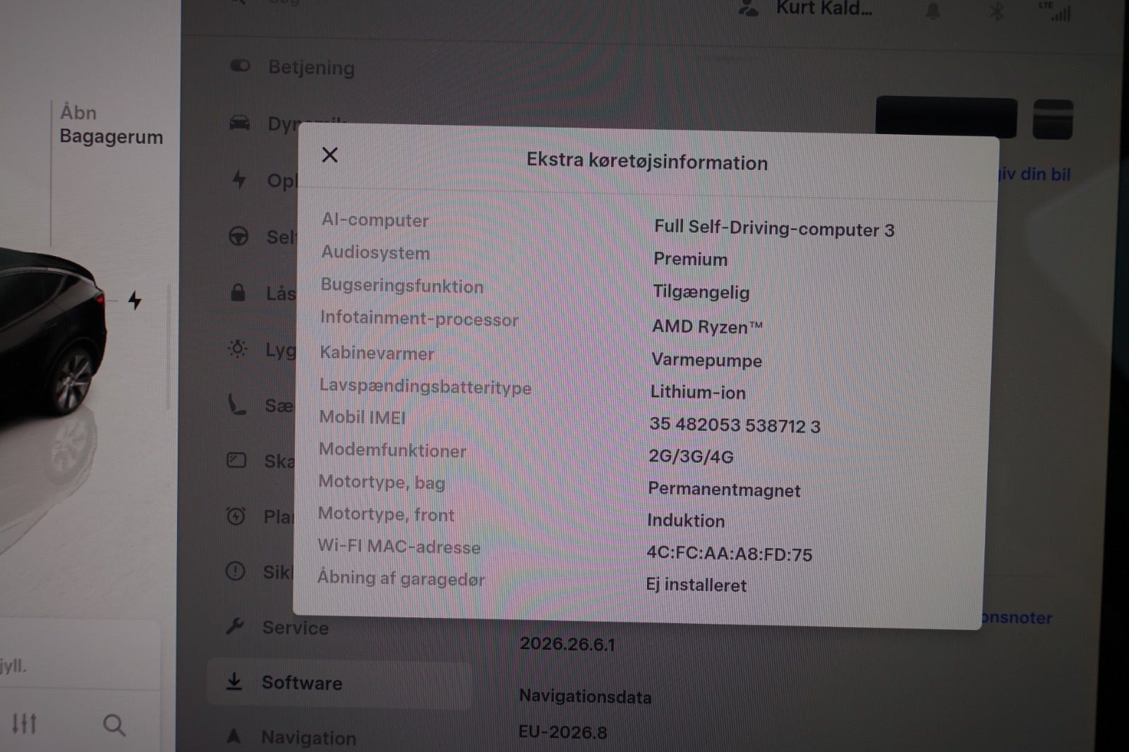Sort Tesla Model Y fra 2023