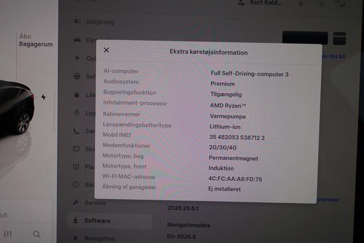 Sort Tesla Model Y fra 2023