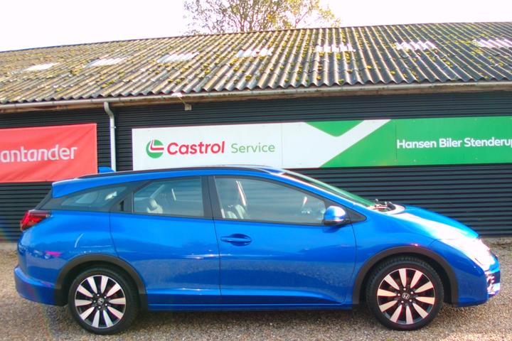 Blå Honda Civic fra 2017