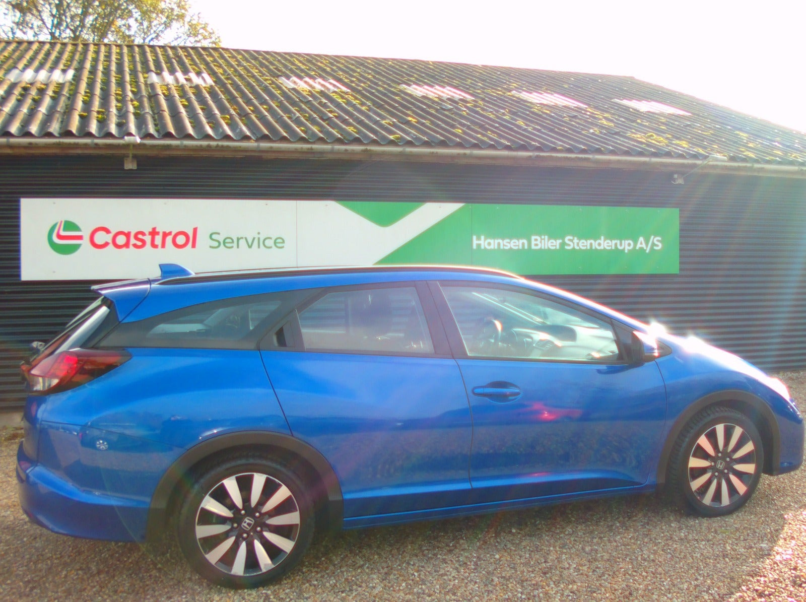 Blå Honda Civic fra 2017