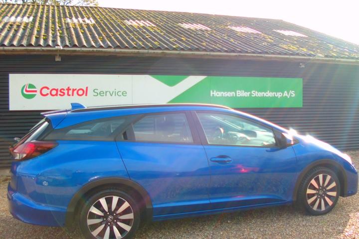 Blå Honda Civic fra 2017
