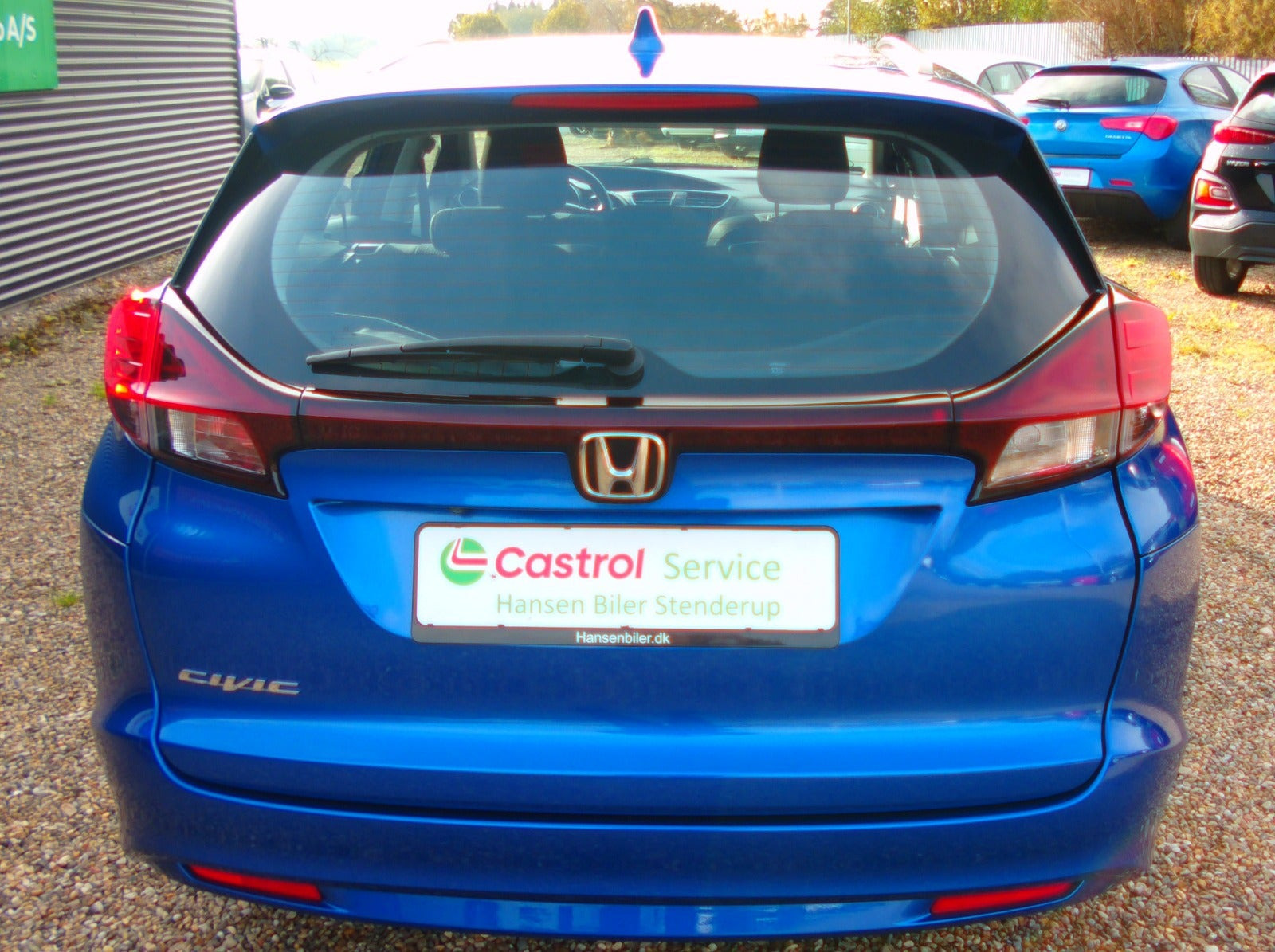 Blå Honda Civic fra 2017