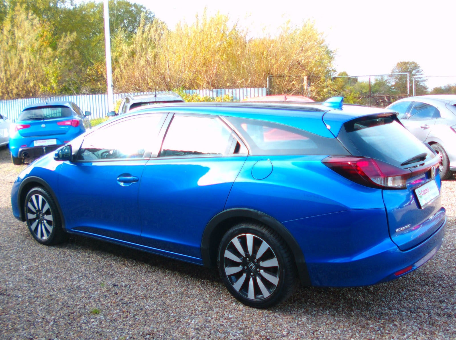 Blå Honda Civic fra 2017