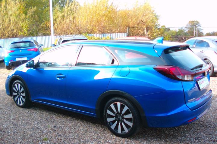 Blå Honda Civic fra 2017