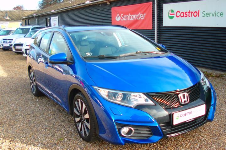 Blå Honda Civic fra 2017