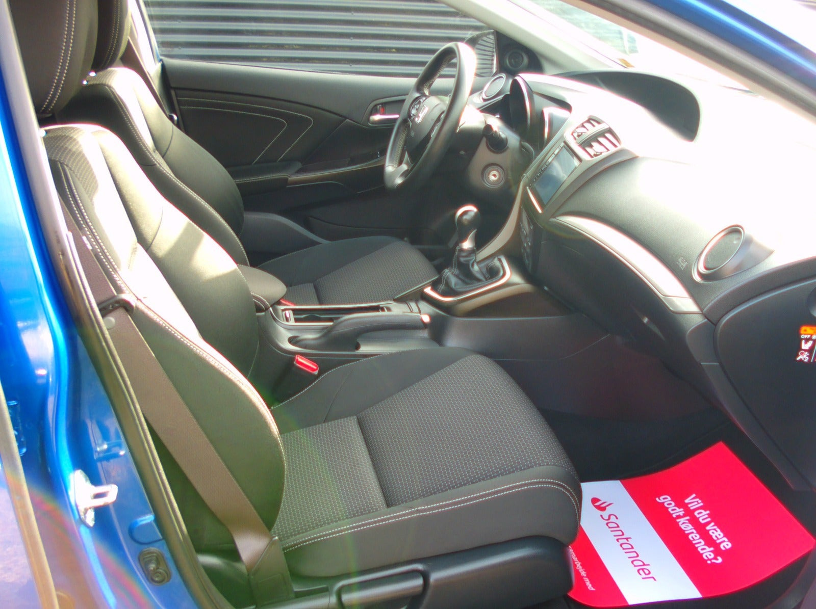 Blå Honda Civic fra 2017