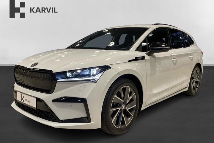 Hvid Skoda Enyaq fra 2022