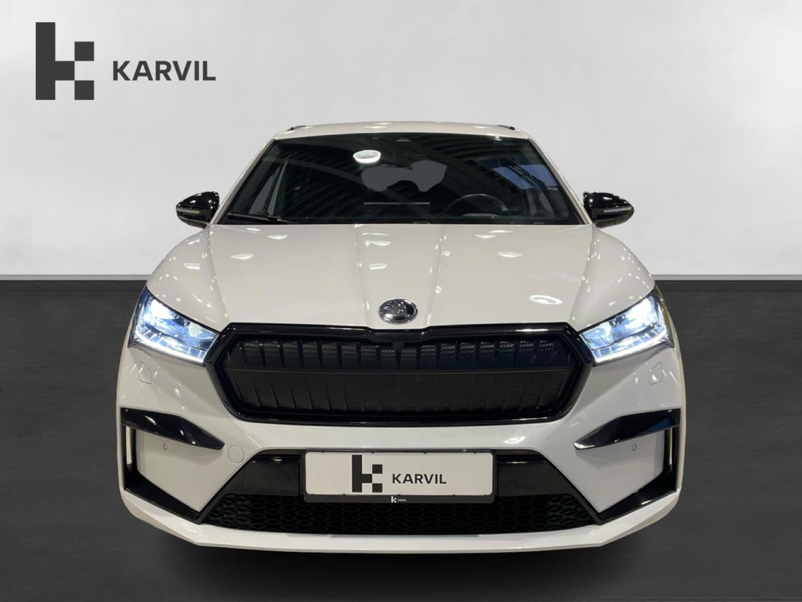 Hvid Skoda Enyaq fra 2022