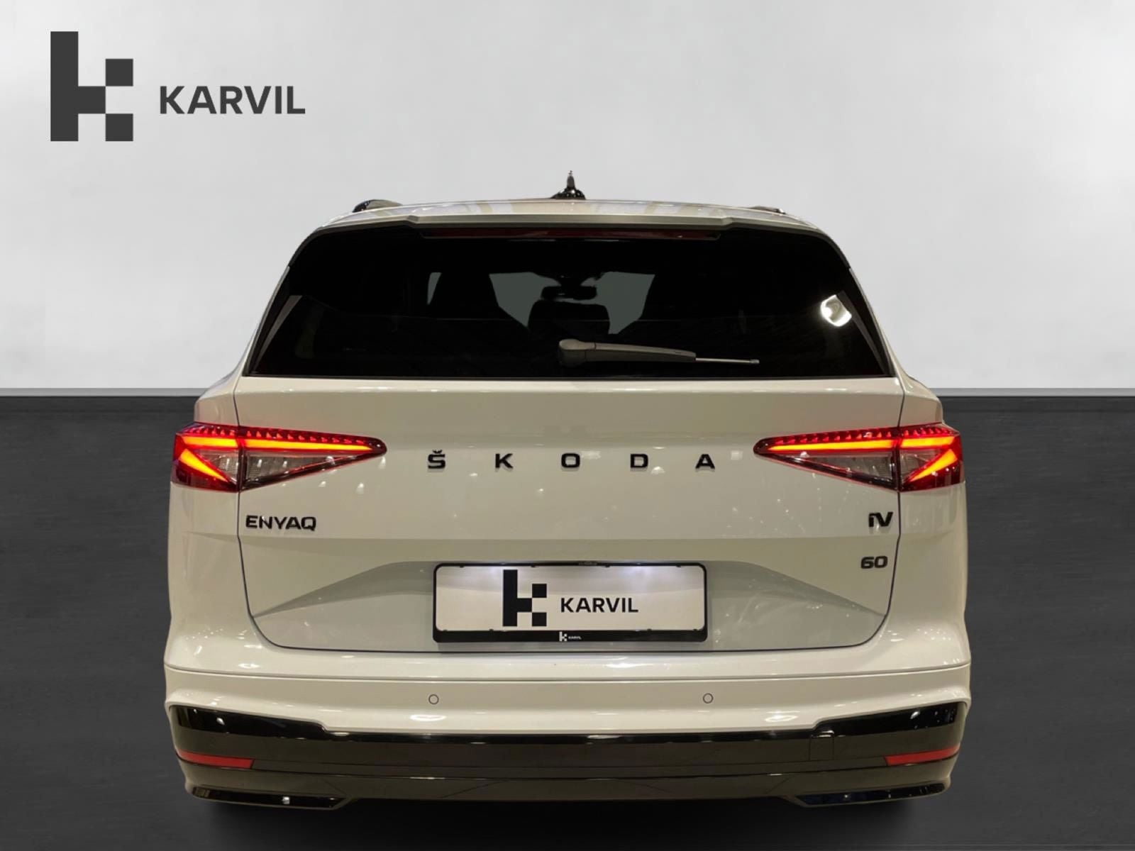 Hvid Skoda Enyaq fra 2022