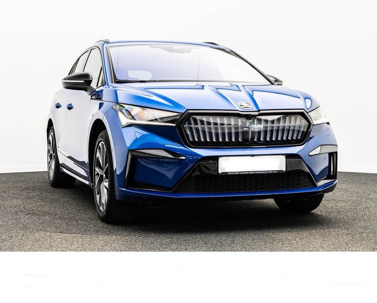 Blå Skoda Enyaq fra 2024