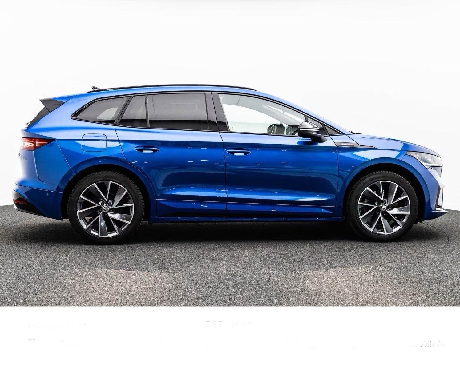 Blå Skoda Enyaq fra 2024