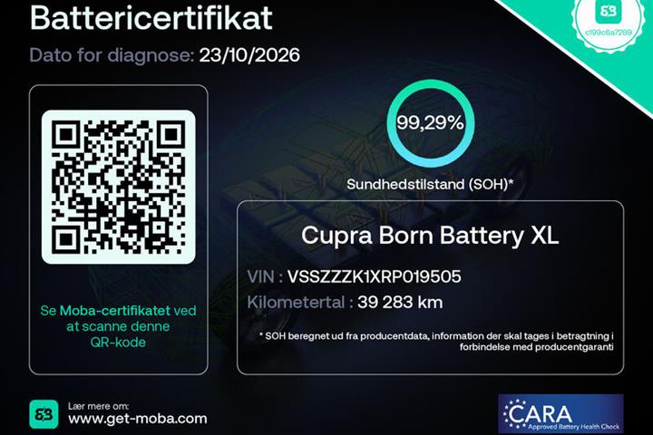 Blå Cupra Born fra 2024