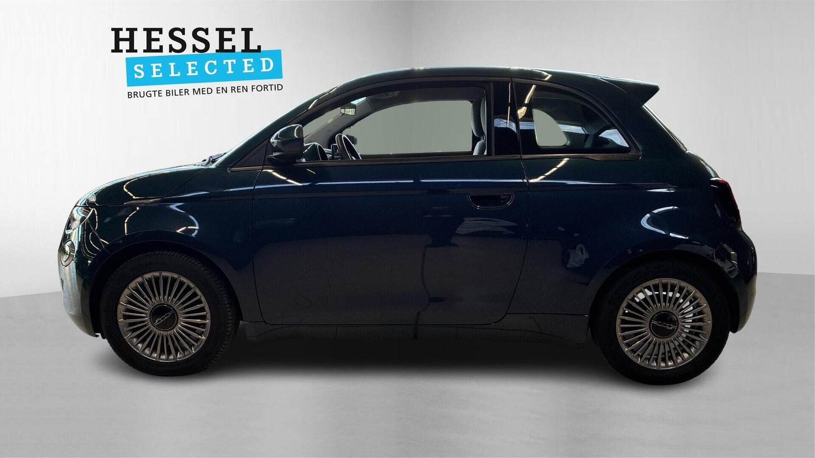 Grøn Fiat 500e fra 2023