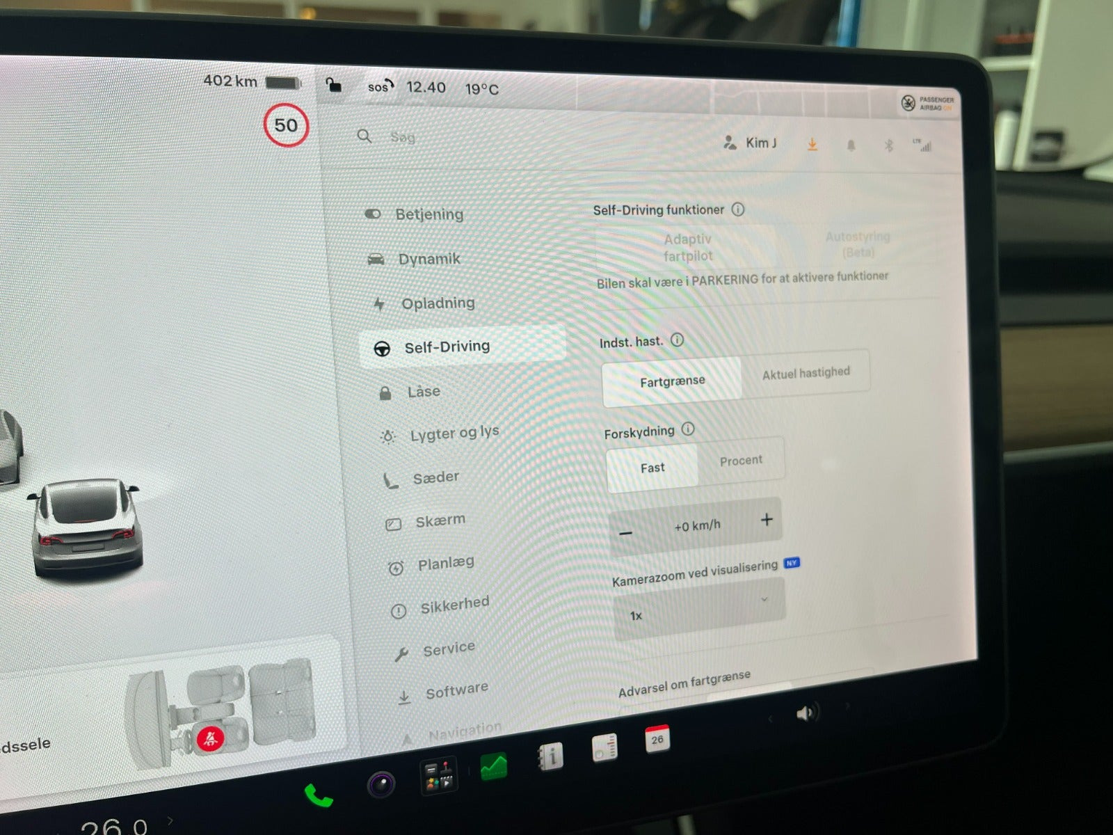 Hvid Tesla Model 3 fra 2020