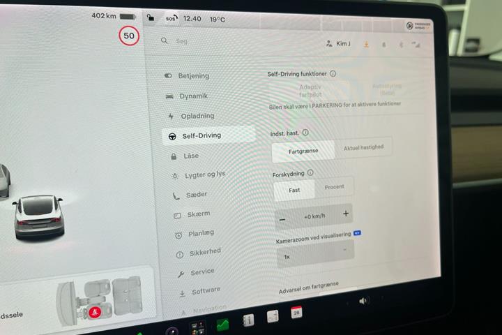 Hvid Tesla Model 3 fra 2020
