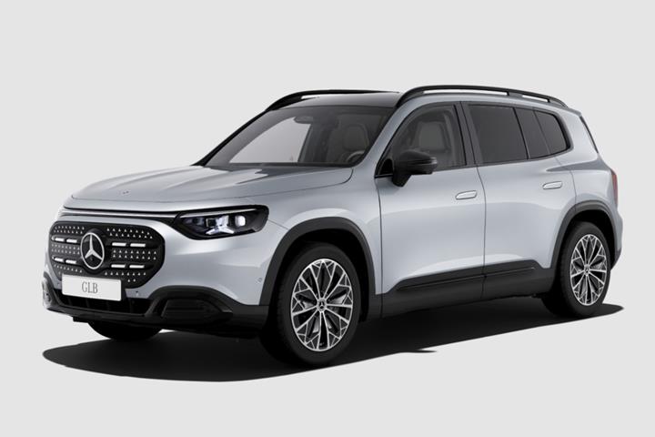 Sølv Mercedes GLB250+ fra 2026