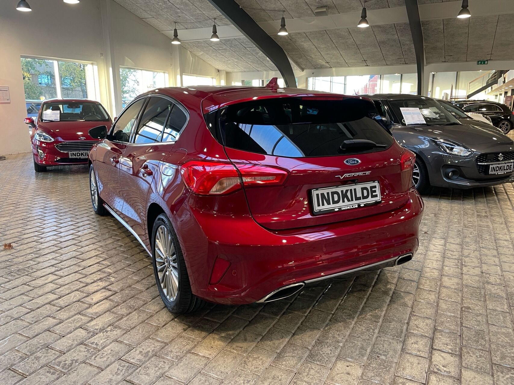 Rød Ford Focus fra 2019