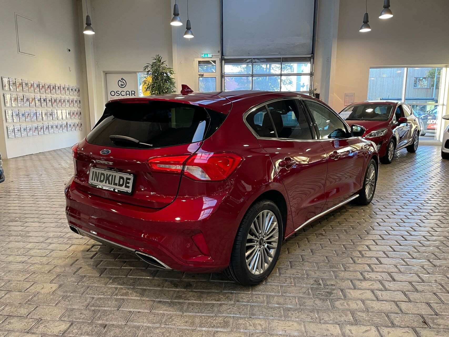 Rød Ford Focus fra 2019