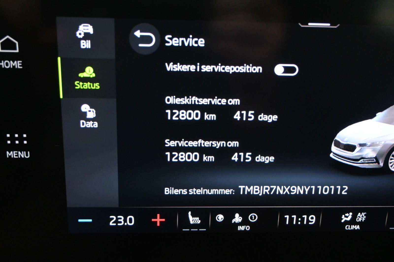 Sort Skoda Octavia fra 2022