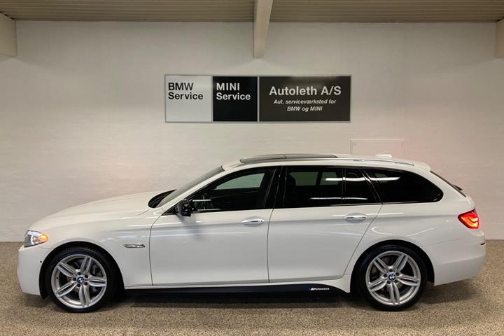 Hvid BMW 530d fra 2013