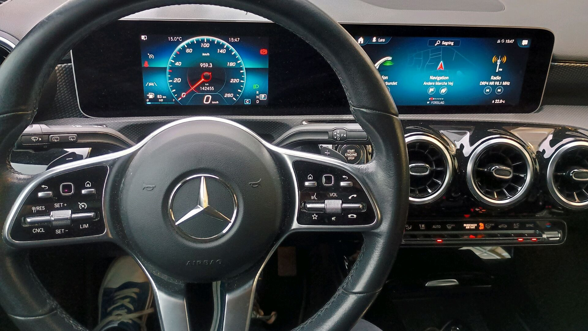 Grå Mercedes A200 fra 2019