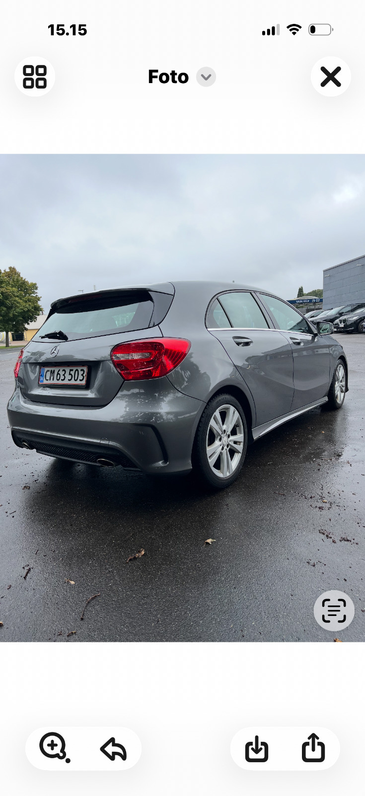 Grå Mercedes A200 fra 2013