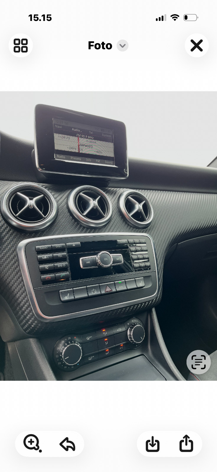 Grå Mercedes A200 fra 2013