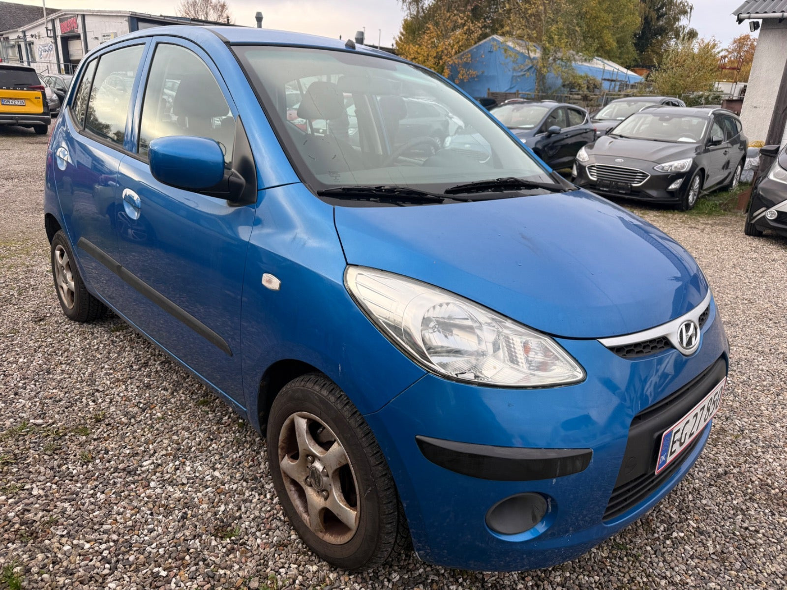 Blå Hyundai i10 fra 2009