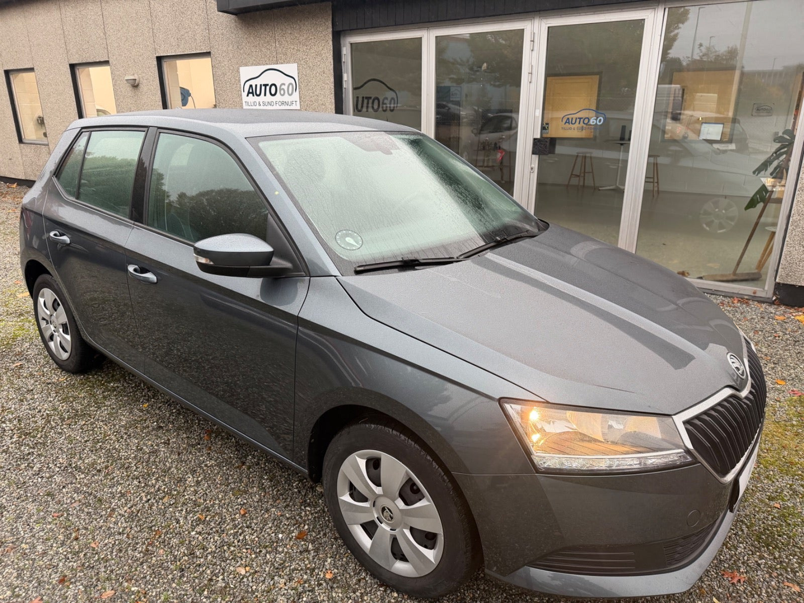 Grå Skoda Fabia fra 2020