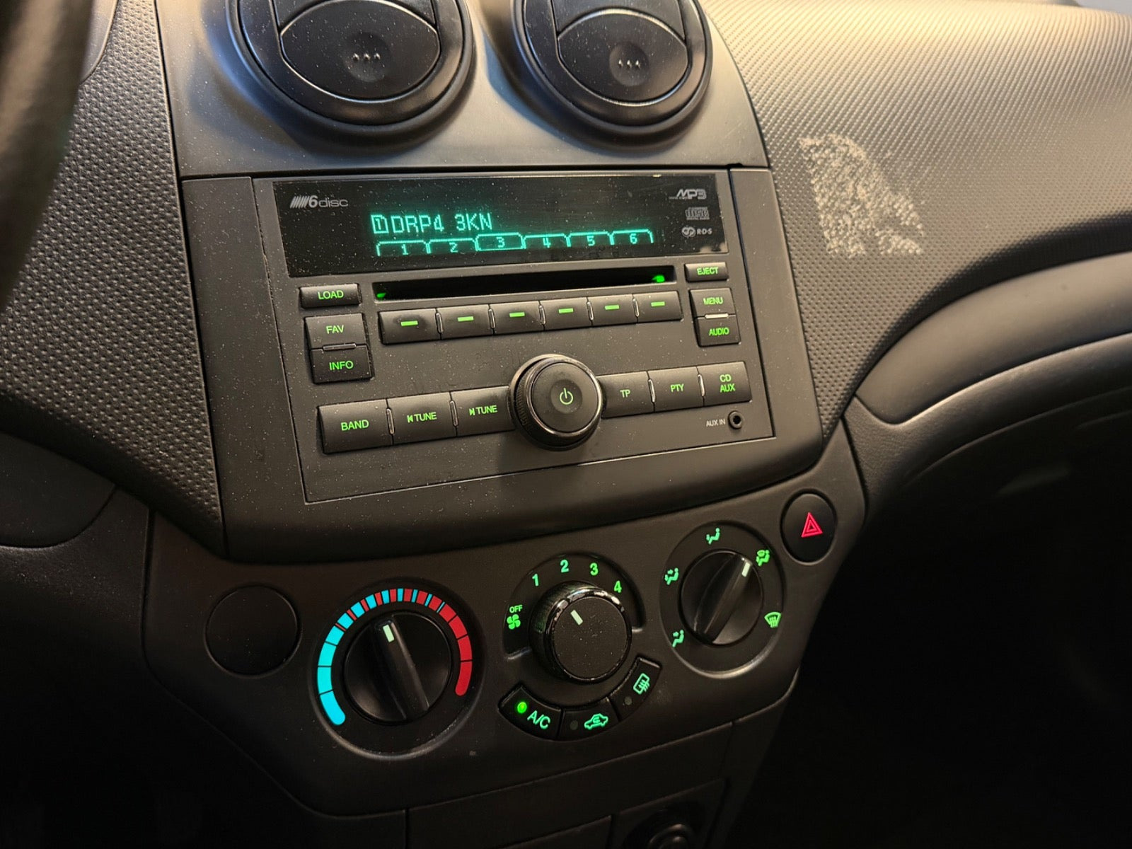 Grøn Chevrolet Aveo fra 2010