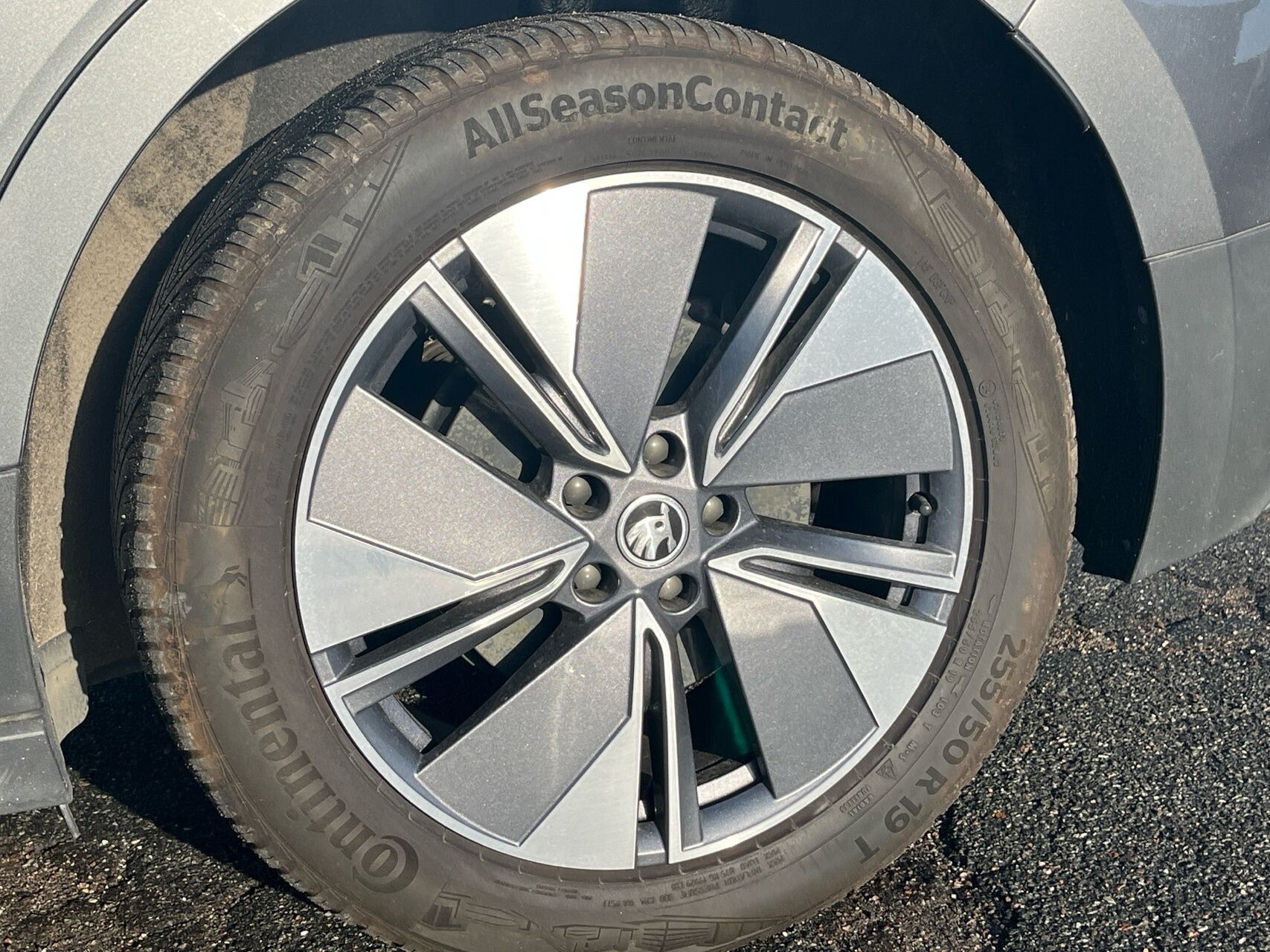 Grå Skoda Enyaq fra 2022