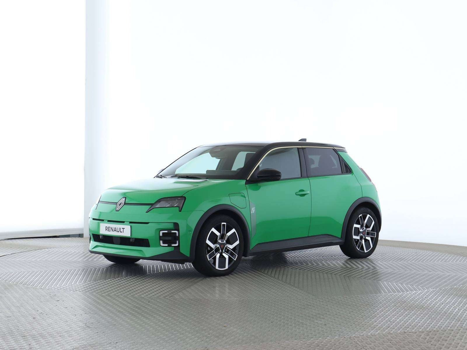 Grøn Renault 5 E-Tech fra 2025