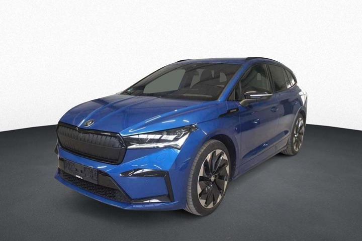 Blå Skoda Enyaq fra 2023