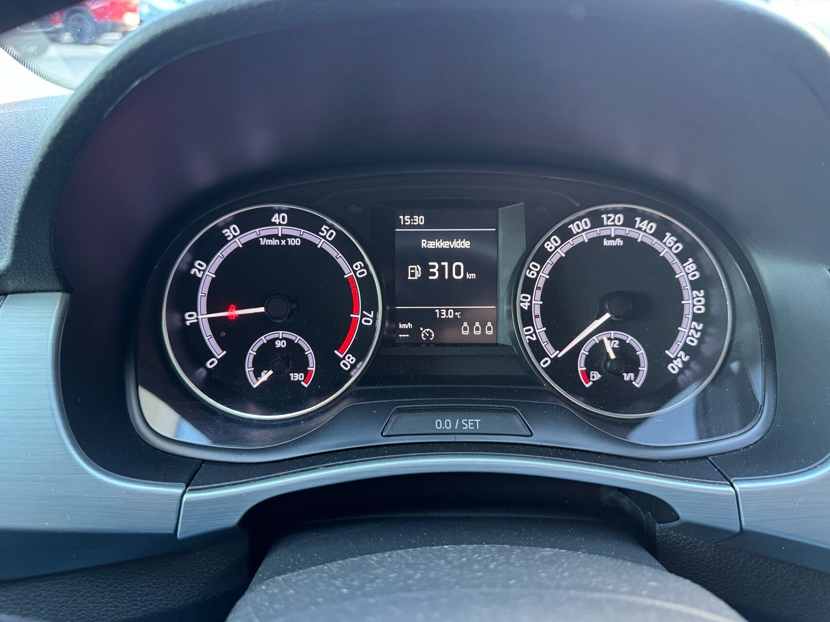 Blå Skoda Fabia fra 2020
