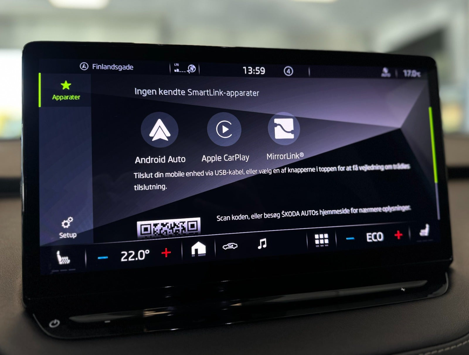 Grå Skoda Enyaq fra 2023
