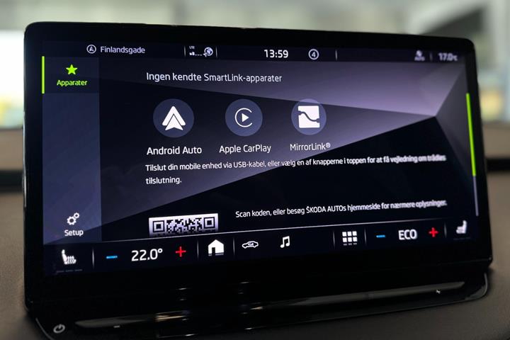 Grå Skoda Enyaq fra 2023