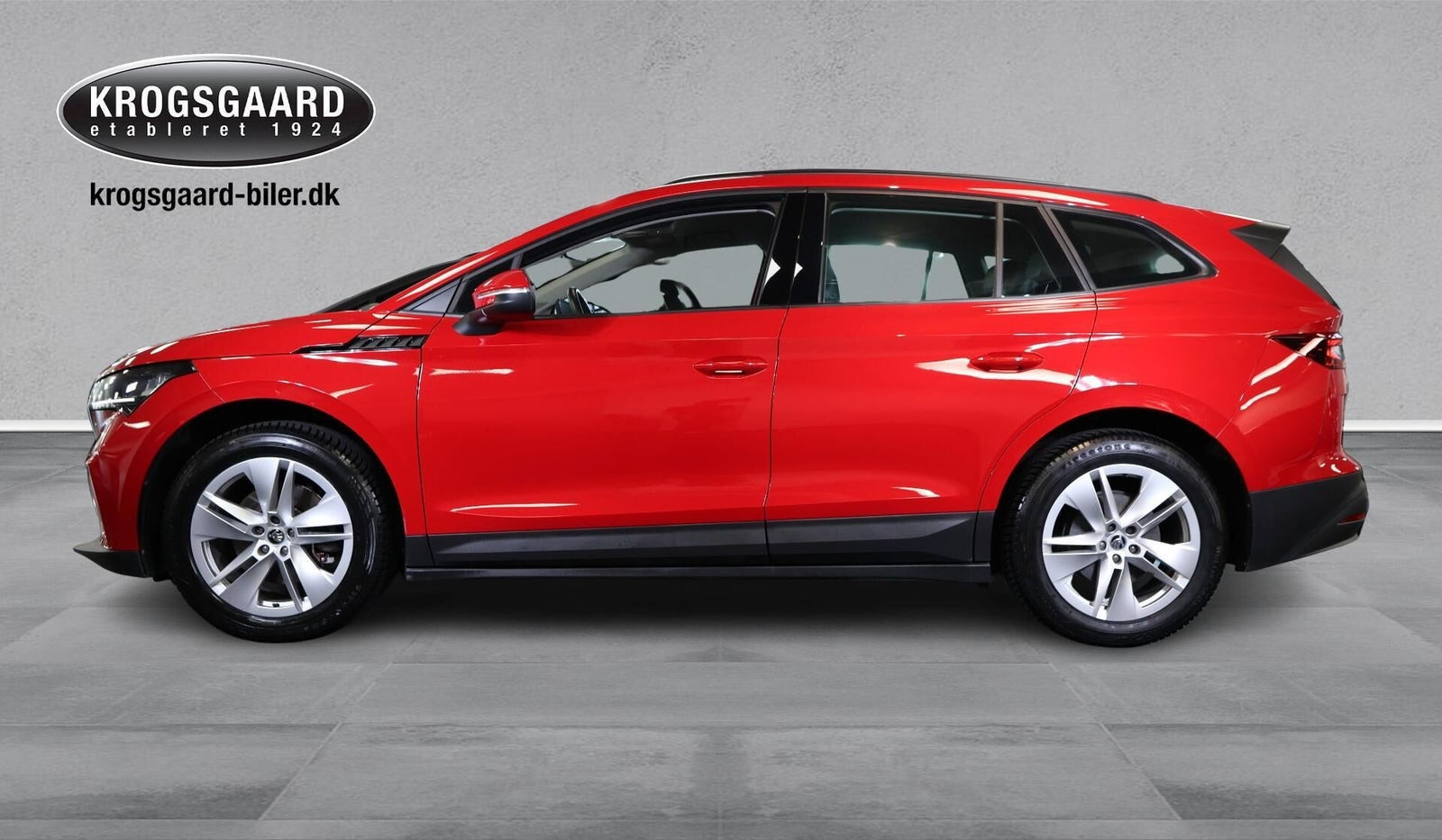 Rød Skoda Enyaq fra 2023