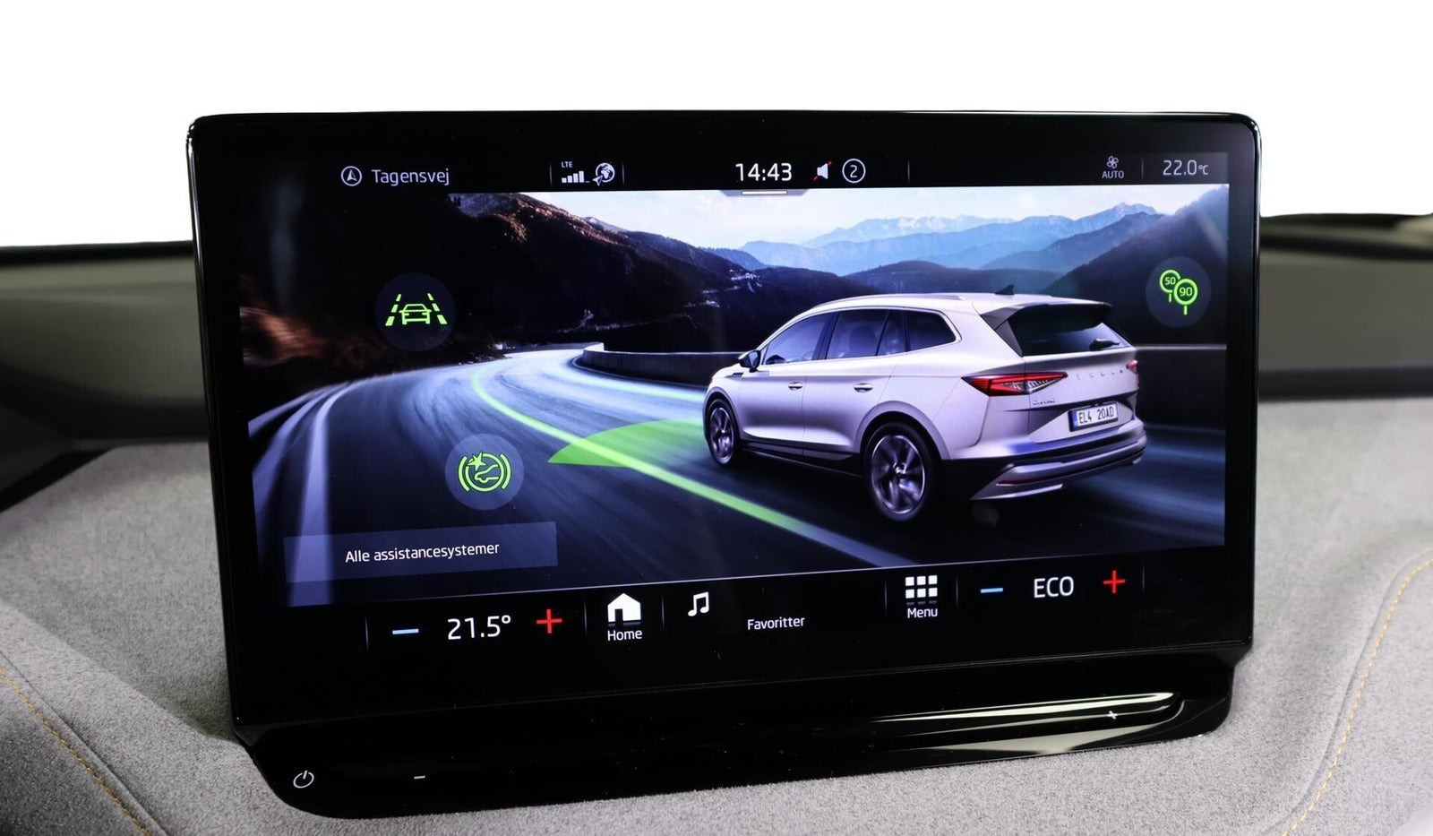 Rød Skoda Enyaq fra 2023