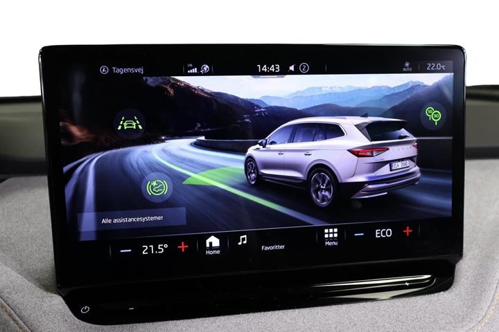 Rød Skoda Enyaq fra 2023